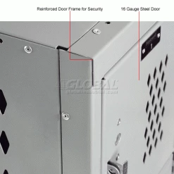 Hallowell® 6-Tier 6 Door Heavy-Duty Ventilated Locker, 12"Wx15"Dx12"H, Dark Gray, Unassembled -Deals Lockers Store 239304GY 2wco 1