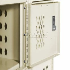Hallowell® 6-Tier 6 Door Heavy-Duty Ventilated Locker, 12"Wx12"Dx12"H, Tan, Assembled -Deals Lockers Store 239304PT 37