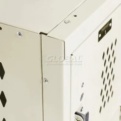 Hallowell® 6-Tier 6 Door Heavy-Duty Ventilated Locker, 12"Wx12"Dx12"H, Tan, Assembled -Deals Lockers Store 239304PT 38