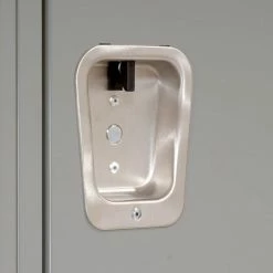 Hallowell® 2-Tier 2 Door Heavy-Duty Ventilated Locker, 15"Wx18"Dx36"H, Gray, Unassembled -Deals Lockers Store 239324GY 05 2