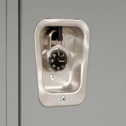 Hallowell® 2-Tier 2 Door Heavy-Duty Ventilated Locker, 12"Wx12"Dx36"H, Dark Gray, Unassembled -Deals Lockers Store 239324GY 07