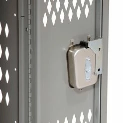 Hallowell® 2-Tier 2 Door Heavy-Duty Ventilated Locker, 15"Wx18"Dx36"H, Gray, Unassembled -Deals Lockers Store 239324GY 08 2