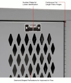 Hallowell® 2-Tier 2 Door Heavy-Duty Ventilated Locker, 12"Wx12"Dx36"H, Dark Gray, Unassembled -Deals Lockers Store 239325GY 2wco