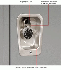 Hallowell® 2-Tier 2 Door Heavy-Duty Ventilated Locker, 12"Wx12"Dx36"H, Dark Gray, Unassembled -Deals Lockers Store 239325GY 3wco