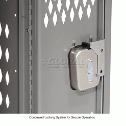 Hallowell® 2-Tier 2 Door Heavy-Duty Ventilated Locker, 15"Wx18"Dx36"H, Gray, Unassembled -Deals Lockers Store 239325GY 4wco 2