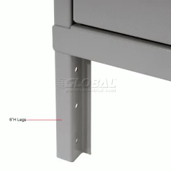 Hallowell® 2-Tier 2 Door Heavy-Duty Ventilated Locker, 15"Wx18"Dx36"H, Dark Gray, Assembled -Deals Lockers Store 239325GY 7wco 1