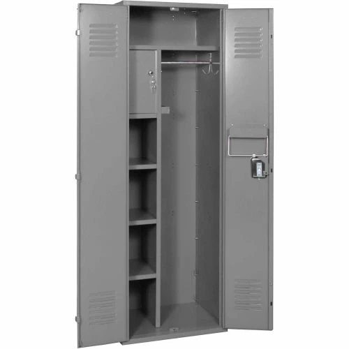 Penco® Vanguard 1-Tier 2 Door Executive Locker, 24"Wx24"Dx72"H, Gray, Unassembled 4 Penco® Vanguard 1-Tier 2 Door Executive Locker, 24"Wx24"Dx72"H, Gray, Unassembled - Image 2
