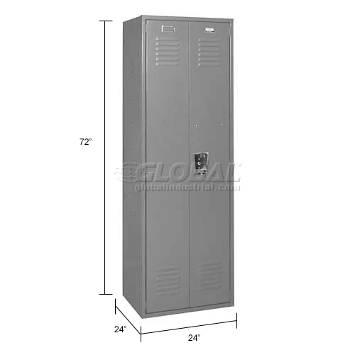 Penco® Vanguard 1-Tier 2 Door Executive Locker, 24"Wx24"Dx72"H, Gray, Unassembled 7 Penco® Vanguard 1-Tier 2 Door Executive Locker, 24"Wx24"Dx72"H, Gray, Unassembled - Image 5