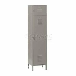 Penco® Vanguard™ 1-Tier 2 Door Box Over Locker, 18"Wx21"Dx72"H, Gray, Unassembled