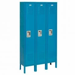 Global Industrial™ Infinity® 1-Tier 1 Door Locker, 15"Wx18"Dx72"H, Blue, Unassembled -Deals Lockers Store 254120BL 1