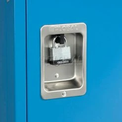 Global Industrial™ Infinity® 1-Tier 1 Door Locker, 15"Wx18"Dx72"H, Blue, Assembled -Deals Lockers Store 254120BL 07