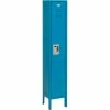 Global Industrial™ Infinity® 1-Tier 1 Door Locker, 15"Wx18"Dx72"H, Blue, Unassembled -Deals Lockers Store 254120BL 25 1
