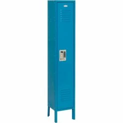 Global Industrial™ Infinity® 1-Tier 1 Door Locker, 15"Wx18"Dx72"H, Blue, Unassembled