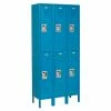 Global Industrial™ Infinity® 2-Tier 6 Door Locker, 12"Wx18"Dx36"H, Blue, Unassembled -Deals Lockers Store 254123BL 1