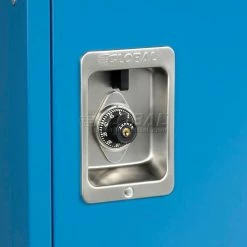 Global Industrial™ Infinity® 2-Tier 6 Door Locker, 12"Wx15"Dx36"H, Blue, Unassembled -Deals Lockers Store 254123BL 14 3