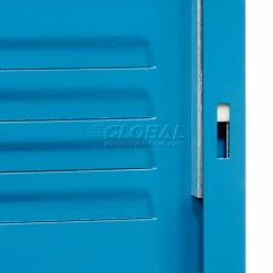 Global Industrial™ Infinity® 2-Tier 6 Door Locker, 12"Wx15"Dx36"H, Blue, Unassembled -Deals Lockers Store 254123BL 19 3