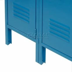 Global Industrial™ Infinity® 2-Tier 6 Door Locker, 12"Wx15"Dx36"H, Blue, Unassembled -Deals Lockers Store 254123BL 21 1