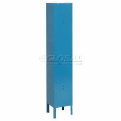 Global Industrial™ Infinity® 2-Tier 2 Door Locker, 12"Wx15"Dx36"H, Blue, Assembled -Deals Lockers Store 254123BL 30 1