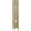 Global Industrial™ Infinity® 2-Tier 2 Door Locker, 12"Wx12"Dx36"H, Tan, Assembled -Deals Lockers Store 254123TN 05