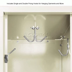 Global Industrial™ Infinity® 2-Tier 2 Door Locker, 12"Wx12"Dx36"H, Tan, Assembled -Deals Lockers Store 254123TN 3wco