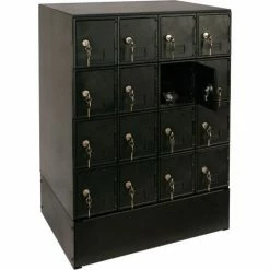 United Visual Products Optional Base For 22"W x 16"D x 6"H Black Locker -Deals Lockers Store 269154 03