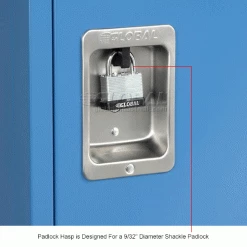 Global Industrial™ 6-Tier 18 Door Box Locker, 12"W x 18"D x 12"H, Blue, Unassembled -Deals Lockers Store 269691BL 6wco