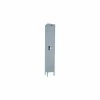 Hallowell® 1-Tier 1 Door Maintenance-Free Quiet Locker, 12"Wx15"Dx72"H, Gray, Unassembled -Deals Lockers Store 30032602
