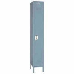 Lyon® 1-Tier 1 Door Locker, Recessed Handle, 18"W x 18"D x 72"H, Gray, Unassembled