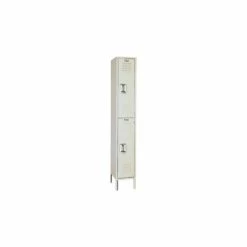 Lyon® 2-Tier 2 Door Locker, Recessed Handle, 12"W x 12"D x 30"H, Putty, Unassembled