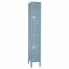 Lyon® 2-Tier 2 Door Locker, Recessed Handle, 15"W x 15"D x 36"H, Gray, Unassembled -Deals Lockers Store 30033516