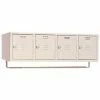 Lyon® 1-Tier 4 Door Locker, Wall Mount, Hasp Handle, 12"W x 18"D x 12"H, Putty, Assembled -Deals Lockers Store 30033571