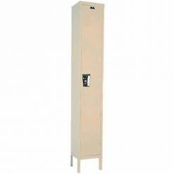 Hallowell® 1-Tier 1 Door Maintenance-Free Quiet Locker, 12"Wx12"Dx72"H, Tan, Assembled