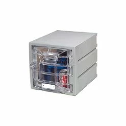 Remco Plastics 6-Tier Box Plastic Locker With Clear Door, 12"W x 15"D x 12"H, Gray, Assembled