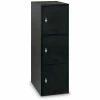 United Visual Products 3 Door Modular Box Locker W/Hasp Lock, 11-1/2"Wx18"Dx38"H, Black, Assembled -Deals Lockers Store 30136415