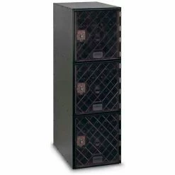 United Visual Products 3 Door Modular Box Locker W/Combo Lock, 11-1/2"Wx18"Dx38"H, Clear, Assembled