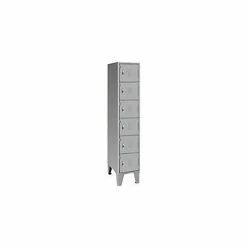 Global Industrial™ 6-Tier 6 Door Locker, 18"W x 18"D x 72"H, Gray, All-Welded