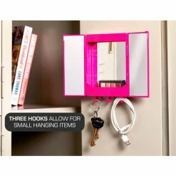 LockerMate Magnetic Locker Mirror Kit, Pink -Deals Lockers Store 33085593 3