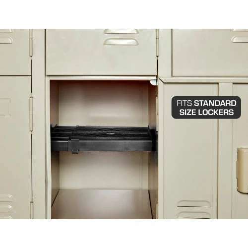 LockerMate Adjust-A-Shelf School Locker Shelf, Black 4 LockerMate Adjust-A-Shelf School Locker Shelf, Black - Image 2