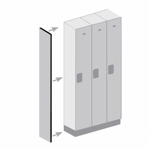 Side Panel 33303 - for 18"D Designer Wood Locker without Sloping Hood Gray 4 Side Panel 33303 - for 18"D Designer Wood Locker without Sloping Hood Gray - Image 2