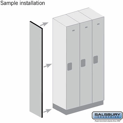 Side Panel 33335 - for 21"D Designer Wood Locker without Sloping Hood Gray 4 Side Panel 33335 - for 21"D Designer Wood Locker without Sloping Hood Gray - Image 2