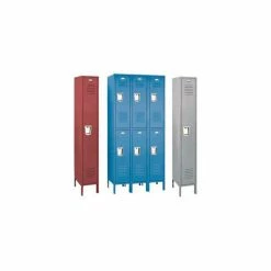 Penco® Vanguard™ 1-Tier 1 Door Locker, Recessed Handle, 18"Wx18"Dx72"H, Tan, Assembled