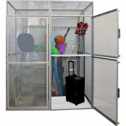 Hallowell Single Tier Bulk Tenant Storage Locker, 36"Wx60"Dx90"H, Dark Gray, Unassembled -Deals Lockers Store 442657 12 10