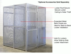 Hallowell Single Tier Bulk Tenant Storage Locker, 36"Wx36"Dx90"H, Dark Gray, Unassembled 40 Hallowell Single Tier Bulk Tenant Storage Locker, 36"Wx36"Dx90"H, Dark Gray, Unassembled -Deals Lockers Store 442657 4wco 1