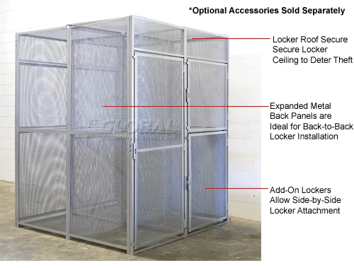 Hallowell Single Tier Bulk Tenant Storage Locker, 48"Wx36"Dx90"H, Dark Gray, Unassembled 21 Hallowell Single Tier Bulk Tenant Storage Locker, 48"Wx36"Dx90"H, Dark Gray, Unassembled - Image 19