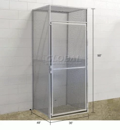 Hallowell Single Tier Bulk Tenant Storage Locker, 36"Wx48"Dx90"H, Dark Gray, Unassembled 41 Hallowell Single Tier Bulk Tenant Storage Locker, 36"Wx48"Dx90"H, Dark Gray, Unassembled -Deals Lockers Store 442659 dim