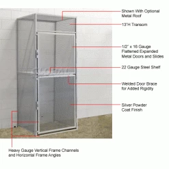 Hallowell Double Tier Bulk Tenant Storage Locker, 36"Wx36"Dx90"H, Dark Gray, Unassembled -Deals Lockers Store 442669 1wco