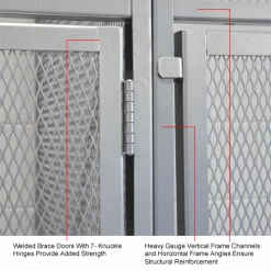 Hallowell BSL363690-R-2A-HG Bulk Tenant Storage Locker Double Tier Add-On 36x36x45 - Dark Gray -Deals Lockers Store 442670IN 3wco