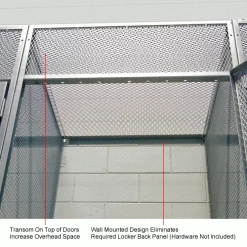 Hallowell BSL363690-R-2A-HG Bulk Tenant Storage Locker Double Tier Add-On 36x36x45 - Dark Gray -Deals Lockers Store 442670IN 5wco