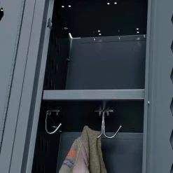 Global Industrial™ Infinity® 1-Tier 3 Door Ventilated Locker, 12"Wx12"Dx72"H, Assembled -Deals Lockers Store 493144GY 15