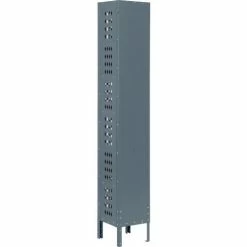 Global Industrial™ Infinity® 2-Tier 2 Door Ventilated Locker, 12"Wx12"Dx36"H, Assembled -Deals Lockers Store 493146GY 04
